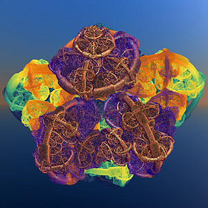3D 计算机计算分形的三维插图数学图像装饰品电脑几何学背景图片