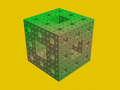 3D 计算机计算分形的三维插图装饰品电脑几何学数学图像背景图片