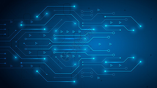 电路技术背景芯片处理器概念电子插图蓝色电子产品工程计算科学图片