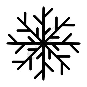 手画的雪花图标 白背景上孤立无援手绘天气薄片插图新年气候降雪涂鸦装饰品水晶图片