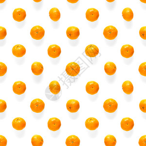 新鲜的普通话无缝模式 成熟的水果橘子无缝模式 白色背景图案上孤立的新鲜柑橘 平躺的克莱门汀果汁橘子情调作品异国橙子饮食热带图片