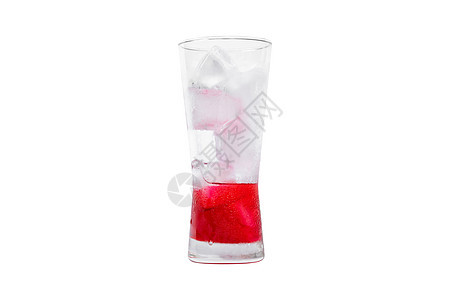 红花蜜 杯子里有苏打水和冰苏打饮料反射玻璃塑料瓶装回收瓶子饮食矿物图片