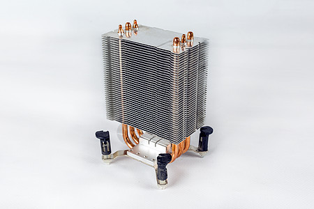 电塔型cpu冷却器 白底有铜热气管图片