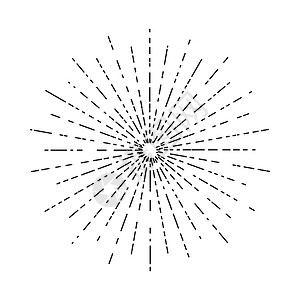 Retro太阳暴发 标志 标签或徽章的旧光照太阳射线形状和打字装饰模板矢量 I 说明 在白色背景上隔离圆圈邮票标识耀斑艺术品太阳图片