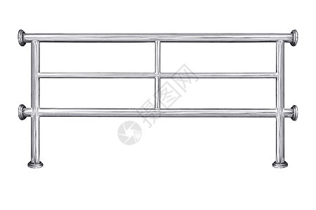 隔离的不锈钢铁栏杆白色扶手剪裁栅栏人行道合金楼梯商业酒吧安全图片