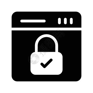 私有的技术安全设计网站插图平面电脑互联网隐私挂锁图片