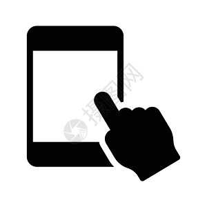 点击单击手机插图手指触摸屏屏幕展示技术白色互联网界面图片