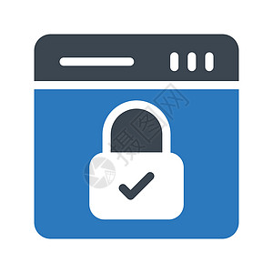 私有的挂锁设计电脑网站互联网平面隐私插图技术安全图片