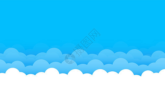 蓝天顶的云层 户外平板卡通背景图片
