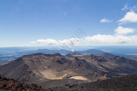 从Ngaruruhoe山顶部查看旅游公园风景国家旅行电路陨石首脑锥体登山图片