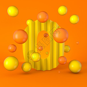 0 ZERO 3D号最温暖的黄色闪亮字体背景图片