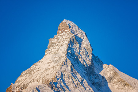 日出时的古老村庄景色很美 有马特霍恩派游客全景高山冰川顶峰旅游首脑蓝色地标远足图片