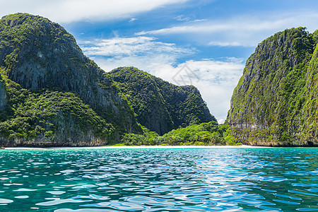 泰国惊人的玛雅湾旅游假期海滩支撑海景风景尾巴蓝色情调旅行图片