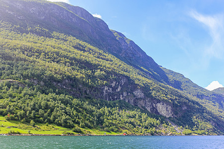 挪威美丽的山地和峡湾景观 挪威的奥兰斯福德索格涅夫霍德风景海岸山脉全景远足海景旅游岩石旅行爬坡图片
