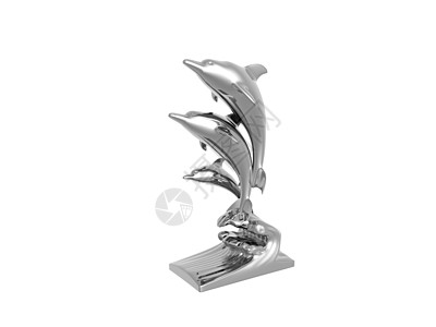 金属海豚作为雕像珠宝尾巴鲸鱼艺术品图片