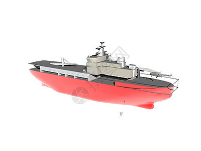 红漆的大型货船船体金属指挥所红色货轮螺旋桨航海背景图片