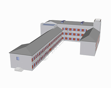 大型旧行政大楼 有几行窗口出租公寓军营建筑住宅学校图片