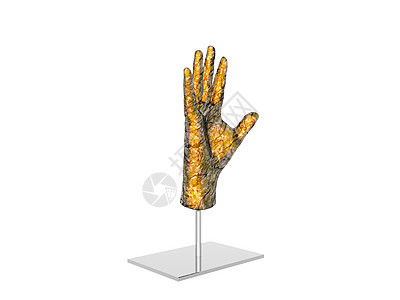 青铜手像雕像一样摆立着雕塑首饰艺术品金属手指图片