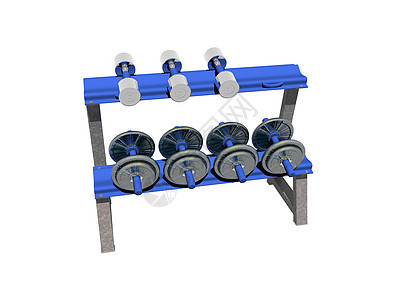 健身房的钢制长椅训练重量灰色金属举重凳肌肉健身室运动图片