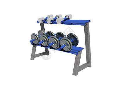 健身房的钢制长椅灰色重量肌肉运动训练举重凳金属健身室图片