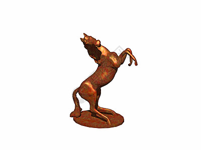 牧中的棕色马雕像动物坐骑尾巴蹄类奇趾马匹野马儿图片