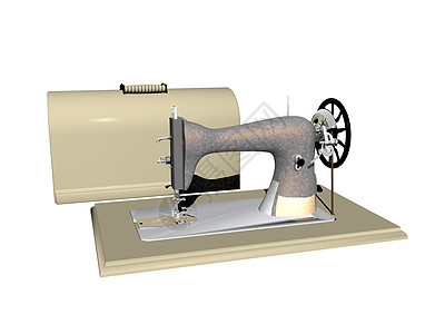 旅行贴有运输掩护的缝纫机力学家务机器金属图片