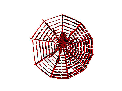 中间有蜘蛛的蜘蛛环蜘蛛网背景图片