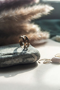 古老的黄铜环宝石珠宝戒指胸针风格奢华装饰阴影配饰动物图片