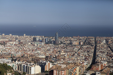 西班牙巴塞罗那全景建筑学景观旅游游客日出吸引力地标城市建筑天空图片