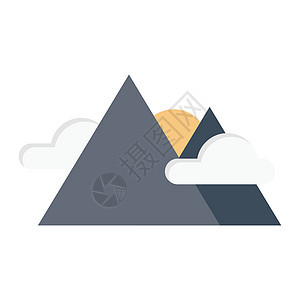 云地形丘陵太阳爬坡滑雪顶峰黑色岩石插图冒险图片