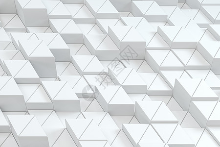 重复三角方块背景 3D 翻譯立方体多边形渲染装饰品地面坡度白色马赛克推介会创造力图片