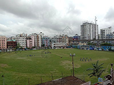 孟加拉国市观的板球体育场(城市观)图片