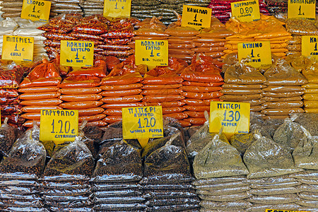 不同种类的香料烹饪厨房异国价格黄色香菜产品情调市场美食图片