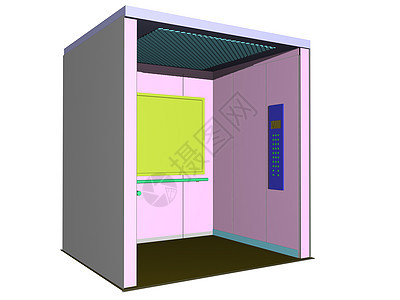 有开关的电梯车把手格栅纽扣镜子电梯运输图片