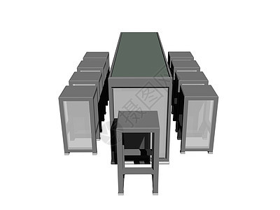 配有椅子的木制餐桌座位会议办公家具金属粮食家具会议桌桌子背景图片