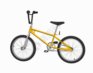 用于越野用途的黄黄色山地自行车两轮车运动瘢痕水瓶交通工具踏板红色车把背景图片