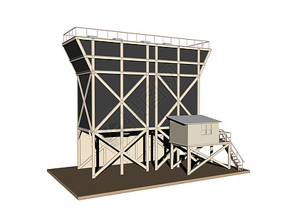 用作储存的大型高工业筒仓运输容器金属商品大宗建筑货物楼梯背景图片