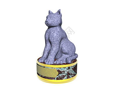 墓碑上石猫雕像的雕像塑像蓝色动物艺术品石头花岗岩数字插画爪子图片