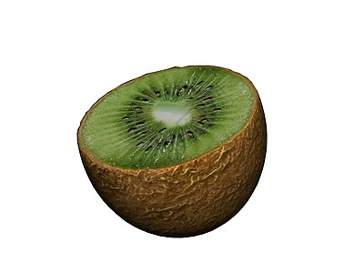 绿色的kiwi水果分成两半维生素棕色热带矿物质食物营养素图片