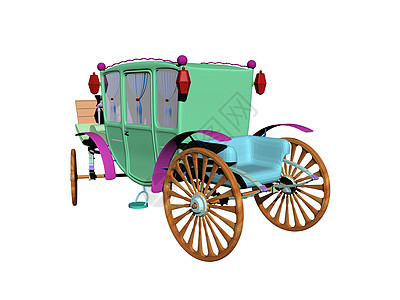 封闭式主权运输系统 长程童话旅行窗帘车轮皇家驾驶脚步马车漫画车辆背景图片
