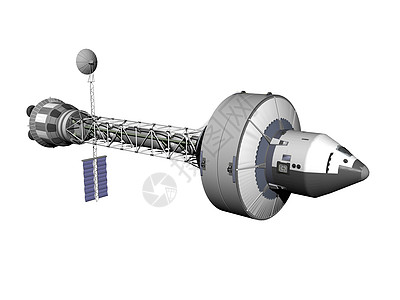 空间航天器和空间空间站飞船漫画金属运输星舰技术力学背景图片