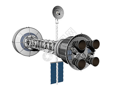 空间航天器和空间空间站运输漫画金属星舰技术力学飞船背景图片