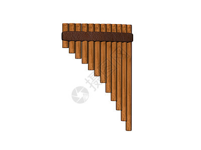 用于制作音乐的木板棕色长笛音调空气管道颤声图片