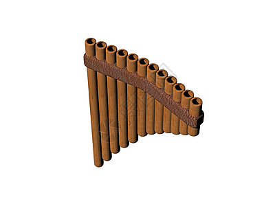 用于制作音乐的木板空气管道音调颤声棕色长笛图片