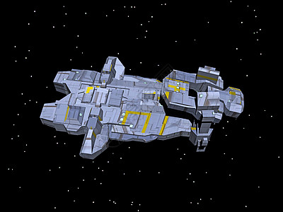 宇宙飞船在空间徘徊金属漫画力学运输技术飞船星舰图片