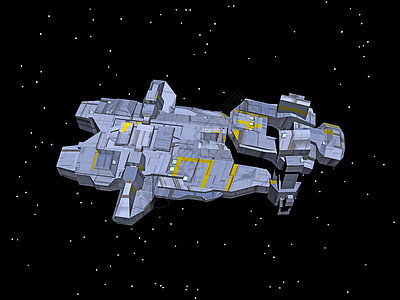 宇宙飞船在空间徘徊金属漫画力学运输技术飞船星舰背景图片