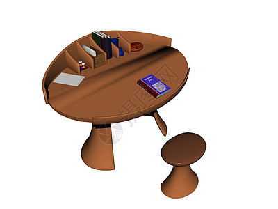 配备用具的Oval办公桌家具办公家具实木桌子粮食棕色抽屉图片