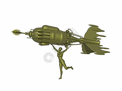 人用强力手携带重型火箭力学金属技术运输飞船星舰漫画图片