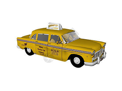 纽约旧黄黄出租车广告牌黄色运输保险杠车轮广告摩托车背景图片