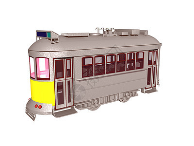 城市内狭窄的火车车厢单元机器机车电车运输轨道铁路金属客运车辆图片